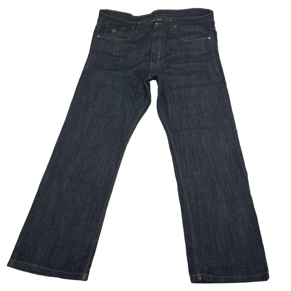 Roca Wear Jeans Men 38x34 Blue Dark Wash Baggy Straight Wide Hip‎ Hop Skate Y2K